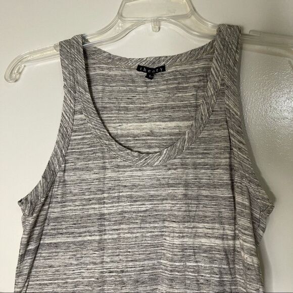 THEORY Heather gray Combo Cotton Tank Top - Picture 4 of 6
